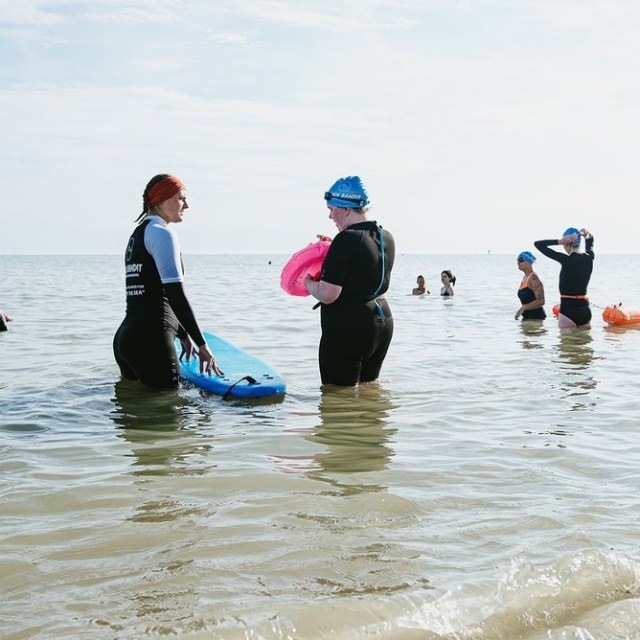 Beach Bandit Swimming teaching photograph